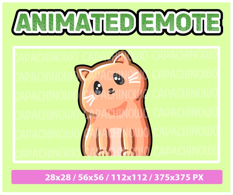 ANIMATED EMOTE Animated Cute Cat Party Vibing Emote Instant - Etsy UK