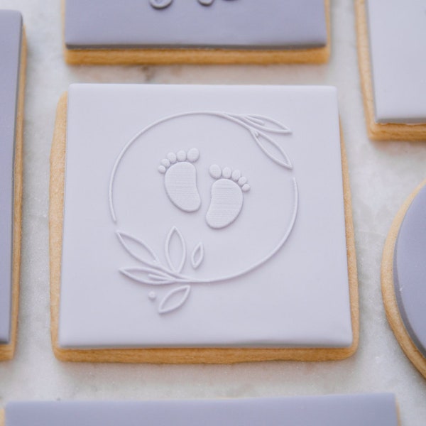 Little Baby Footprints Baby Shower Cookie Stamp Fondant Embosser