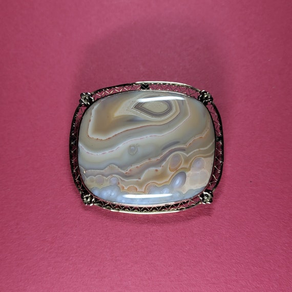 For Charity Stunning Victorian Agate and 14k Filig