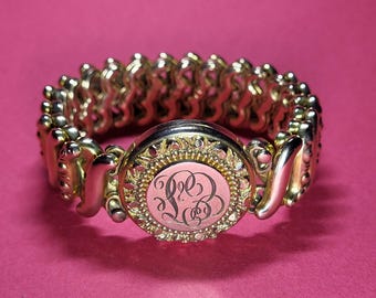 FOR CHARITY Vintage D.F.B. Carmen Gold Filled Locket Expansion Stretch Bracelet Great Condition