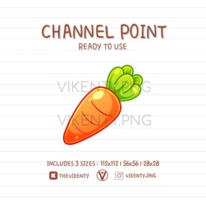 Stream Chain Stitch Carrot | Cute | Cute | Season| Overlay | Emote | Channel | Autumn | Nature | Twitch | Kick | Discord