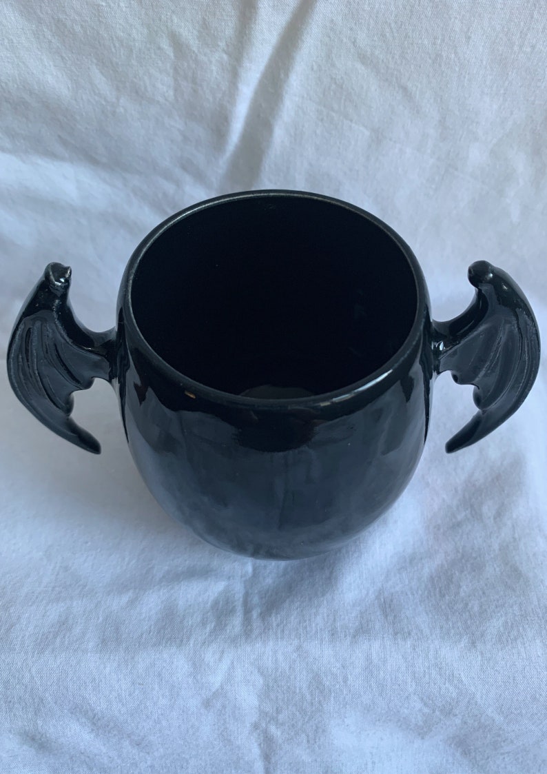 Bat Wing Handle Mug Spooky Style Handmade Ceramic Mug Etsy