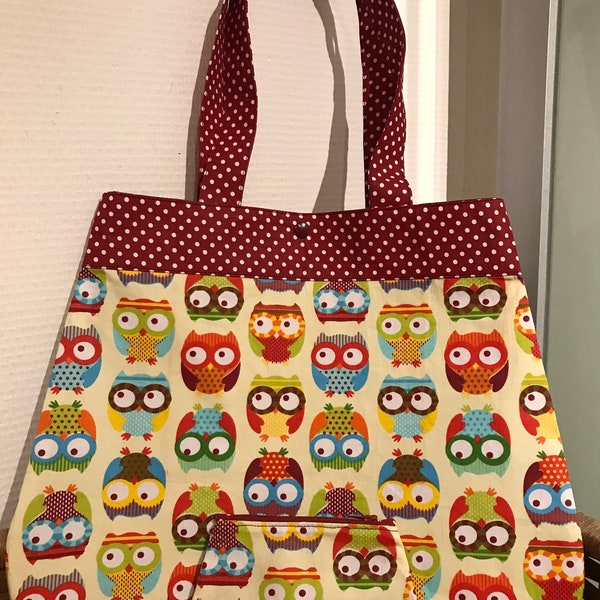 Sac à main et porte monnaies petite fille, sac enfant,chouettes colorées