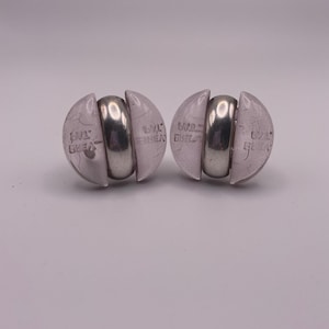 Boucles D'oreilles Clip Revival Années 80 - Acrylique Bleu - Clip-on XXL - Occasion