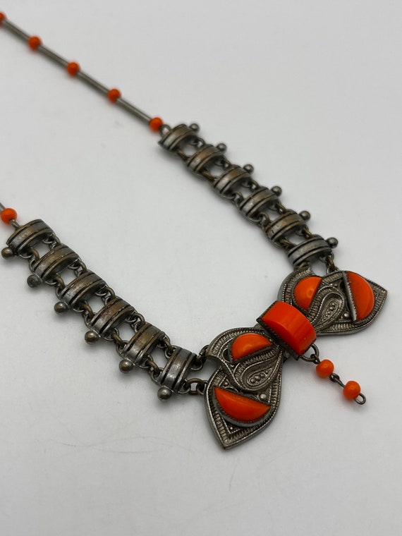 Art Deco Jakob Bengel style modernist necklace | … - image 5