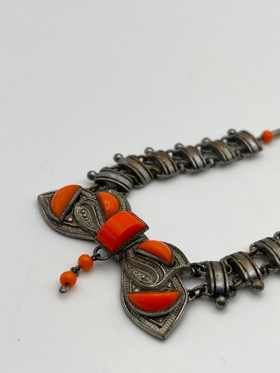 Art Deco Jakob Bengel style modernist necklace | … - image 3