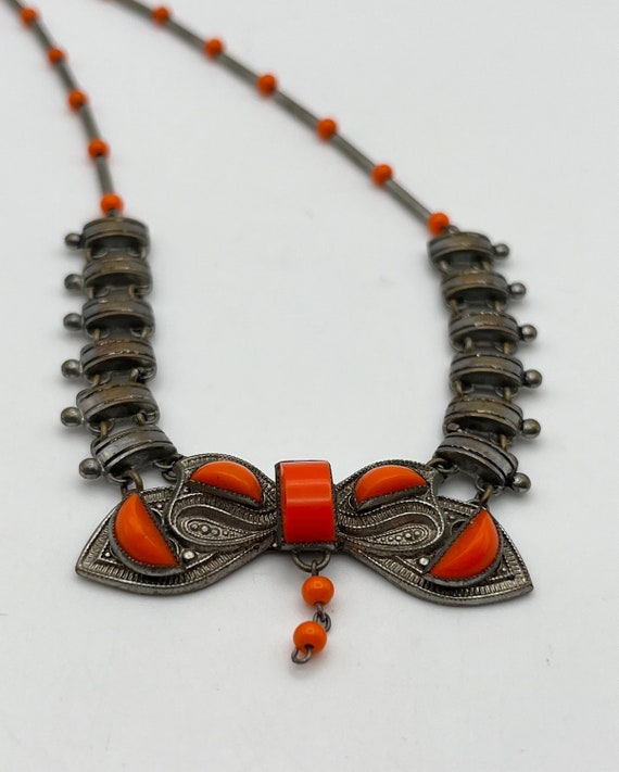 Art Deco Jakob Bengel style modernist necklace | … - image 1