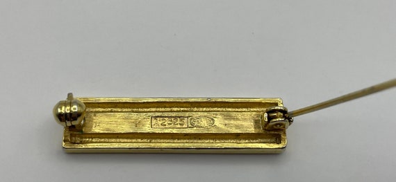 Vintage brooch signed Sphinx, rectangular bar bro… - image 6