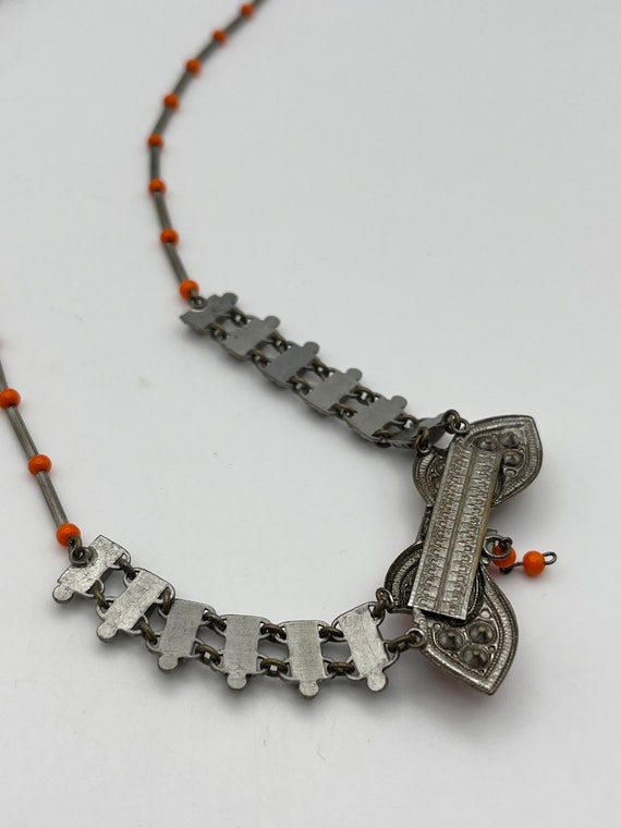 Art Deco Jakob Bengel style modernist necklace | … - image 4