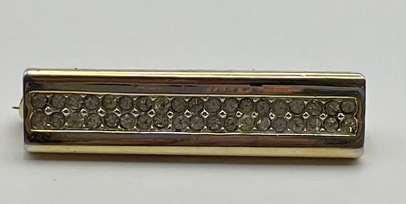 Vintage brooch signed Sphinx, rectangular bar bro… - image 2