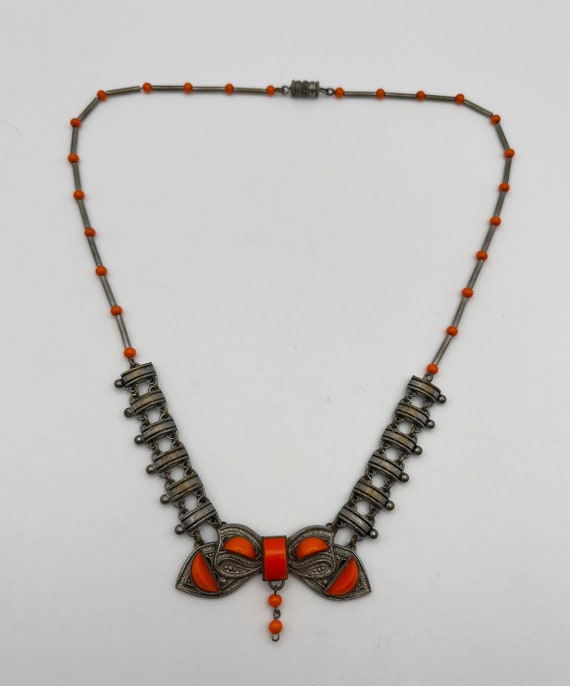 Art Deco Jakob Bengel style modernist necklace | … - image 2