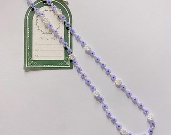 Lavender Beaded Choker, Purple Seed beads Necklace, Minimalist Jewelry, Birthday Gift for Her