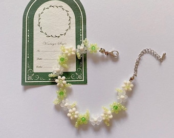 Beaded Lime Bracelets, Handmade Bracelets, Green Fruit Bracelets, Aesthetic Fruit Bracelets, Bridgerton Jewellery Gift