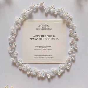 Handmade Daisy Pearl Beaded Choker: Boho Seed Bead Necklace image 2