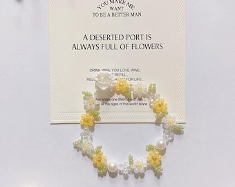 Beaded Mango Bracelets, Handmade Bracelets, Yellow Fruit Bracelets, Aesthetic Fruit Bracelets, Bridgerton Jewellery Gift