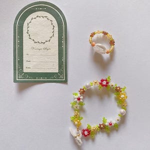 Forest Beaded Bracelet, Woodland Mushroom Bracelets, Cottagecore Fairycore Jewelry, Gift for Her