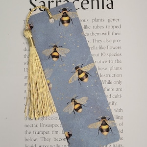 Bumble Bees Bookmark with Tassels – with laminated options