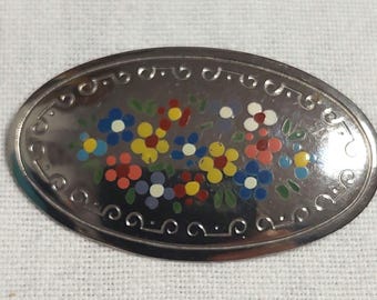 Vintage broche.  bloemenmotief