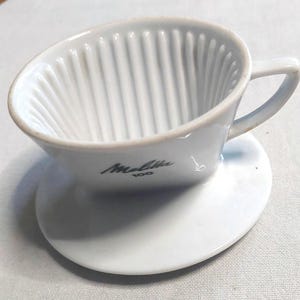 Melita porcelain coffee filter from the 1940s. From an estate. Vintage.