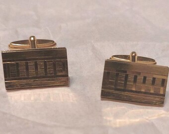 Boutons De Manchette Vintage Femme | Dorés Et Verts, Sans Marque