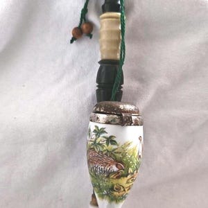 Vintage Hunter's Pipe, Bavarian Porcelain Pipe With Hunting Motif