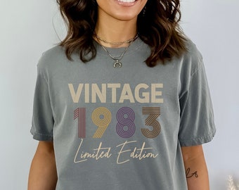 Custom Birthday Shirt, Vintage 1983 Shirt, Birthday Gift for Women and Men, 1983 Birthday Gift for Mom and Dad, Turning 40 Shirt,1983 Tee