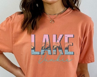 Lake Junkie, Lake Bum, Lake Life Shirt, Lake Tee, Pontoon Shirt, Lake Trip Shirt, Vacation Shirt, Gift For Lake Lover, Comfort Colors Shirt