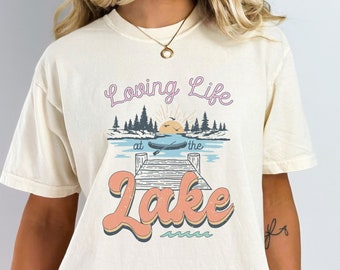 Loving Lake Life, Lake Bum, Lake Life Shirt, Lake Tee, Pontoon Shirt, Lake Trip Shirt, Vacation Shirt, Gift For Lake Lover, Comfort Color