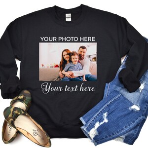 Aangepast sweatshirt, aangepast fotoshirt, gepersonaliseerd sweatshirt, maak je eigen shirt, gepersonaliseerd sweatshirt, aangepast vriendenshirt
