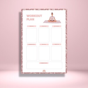 Fitness Planner, Workout Planner, Workout Tracker in German, Your Workout Plan for Exercises, Fitness Plan Template to Print, A4