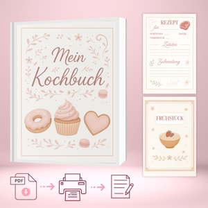 DIY Cookbook Template to Print - Recipe Book for Family & Friends | Gift Idea | 30 Pages PDF