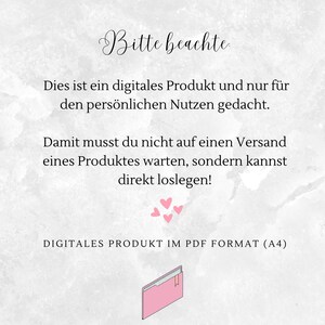 May include: A digital product in PDF format, suitable for personal use. The text reads "Please note: This is a digital product and only for personal use. You don't have to wait for a product to be shipped, you can download it directly! Digital product in PDF format (A4)"