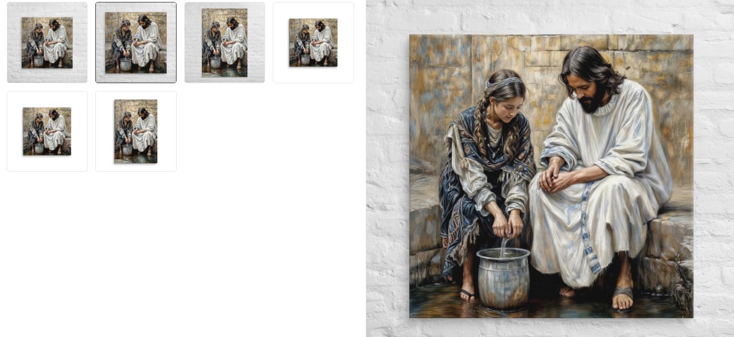 Jesus and the Samaritan Woman Canvas Art: Biblical Scene - Etsy
