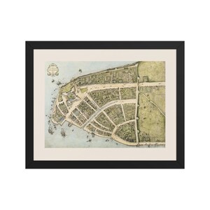 The Castello Plan New Amsterdam 1660 Framed Poster, Historical Manhattan Poster, Old New York Print, Vintage NYC Map, Colonial New York, Art