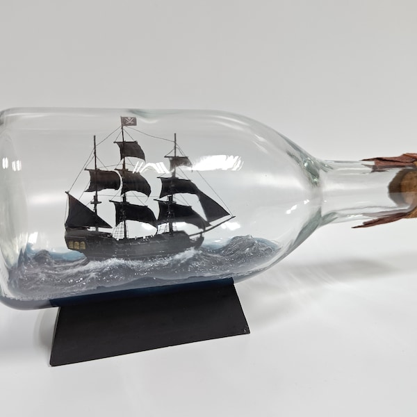 Black Pearl Ship in a Bottle Black Pearl Model Movie Prop Replica