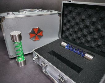 Umbrella Suitcase T Virus Vial Display Case Cosplay Resident Evil Prop Replica