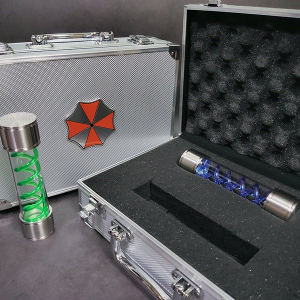 Umbrella Suitcase T Virus Vial Display Case Cosplay Resident Evil Prop
