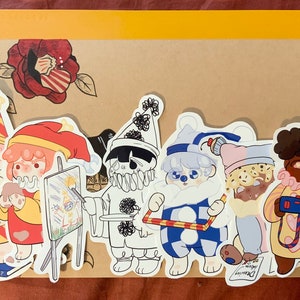 Clown O Vision Art Buddies Set - 6 piezas / 1 pieza Pegatinas de payaso lindas y coloridas