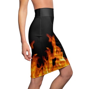 Flames Women's Pencil Skirt image 7
