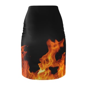 Flames Women's Pencil Skirt image 2