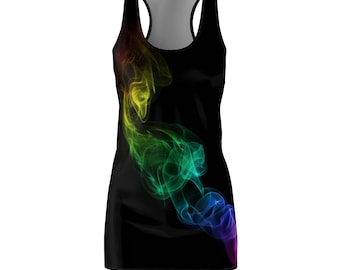 Women's Cut & Sew Racerback Dress Rainbow Smoke II