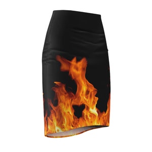 Flames Women's Pencil Skirt image 3