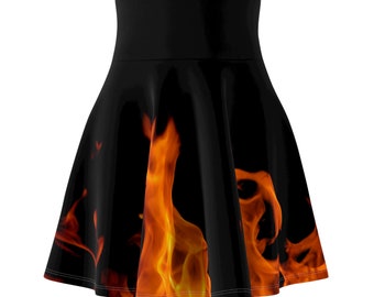 Flames Damen Skater Rock