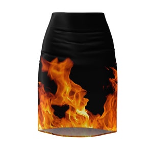 Flames Women's Pencil Skirt image 1