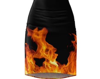 Flames Women's Pencil Skirt