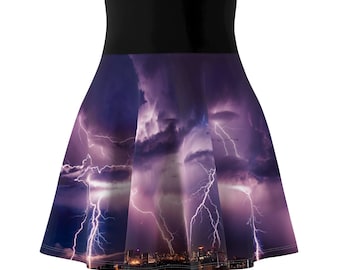 Lightning Storm Damen Skater Rock