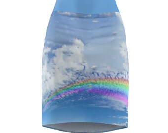 Rainbow-sky Women's Pencil Skirt