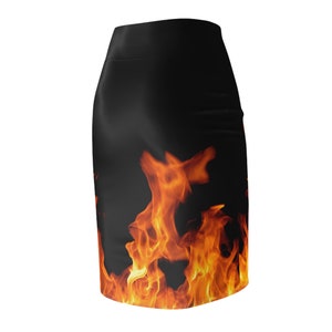 Flames Women's Pencil Skirt image 4