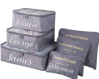 Travel Packing cubes Personalised , Organisers cubes, Essential Bag toiletries bag Customized Travel Cubes for Your Personal Adventures