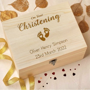 Personalised christening jewellery box discount